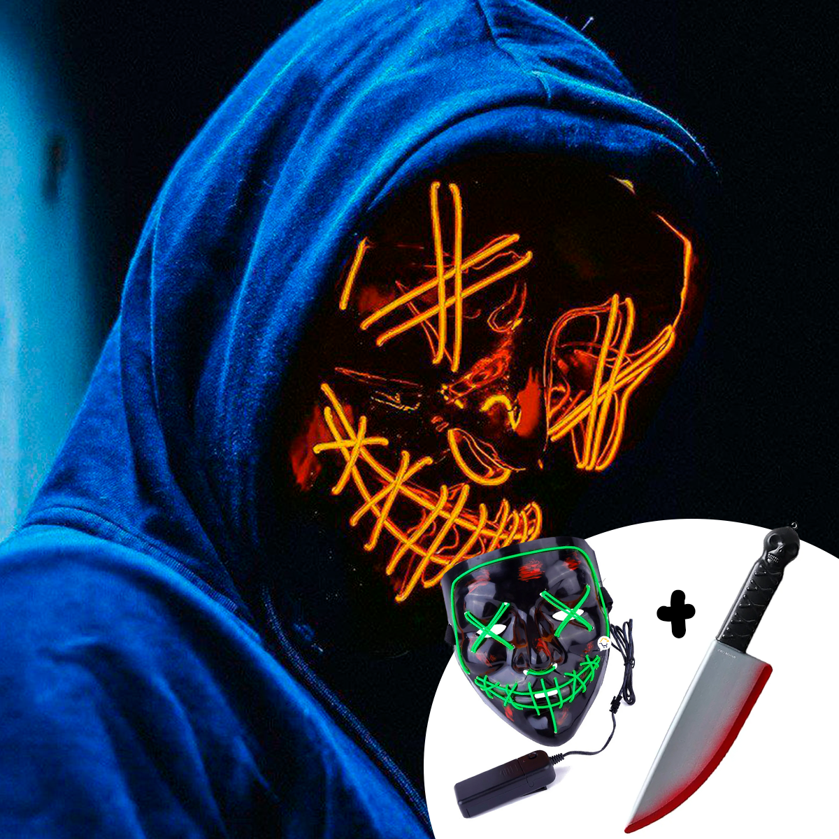 Miniatura 4 de Mascara La Purga + Cuchillo OF087-618